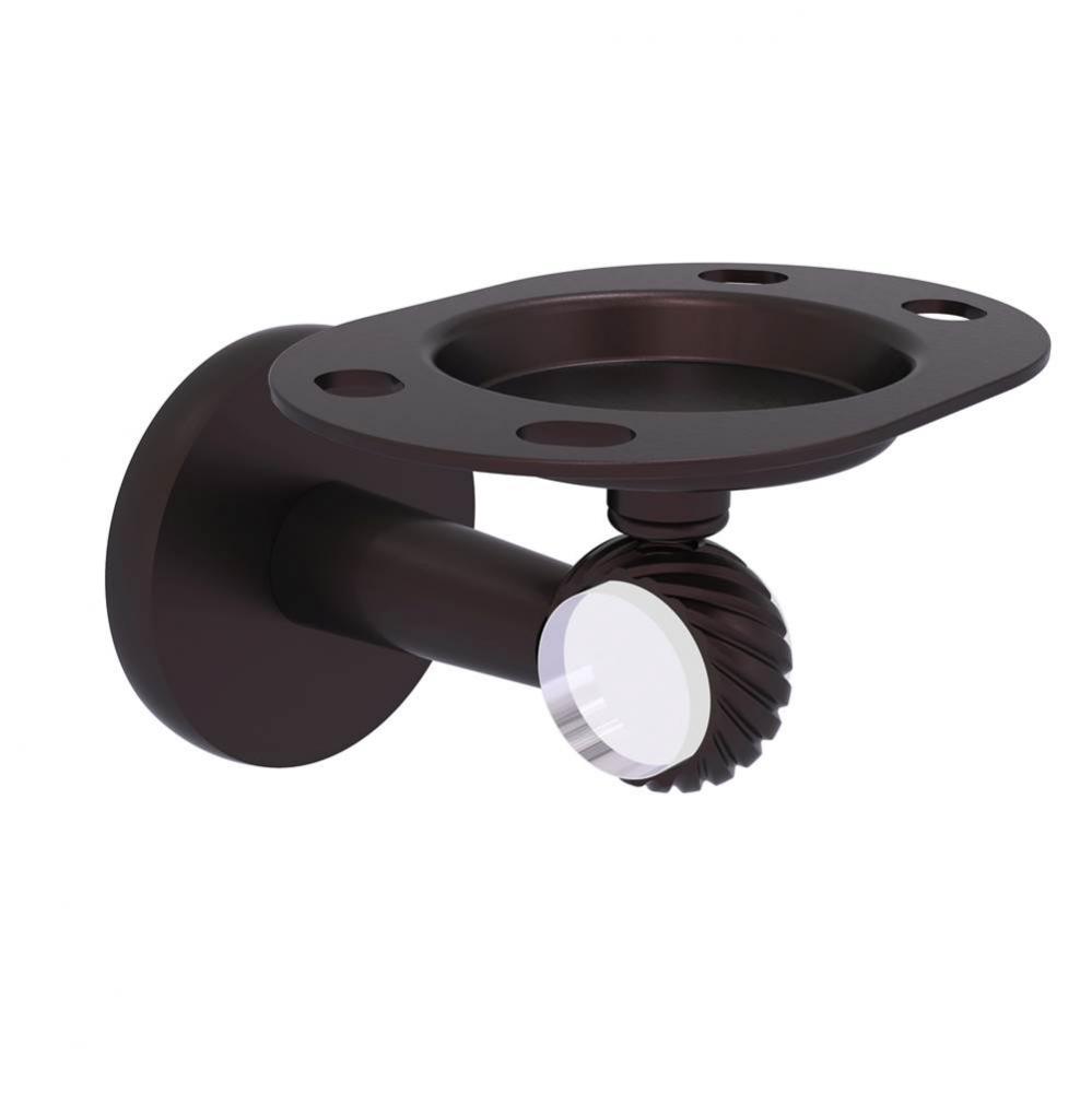 Clearview Collection Tumbler and Toothbrush Holder with Twisted Accents