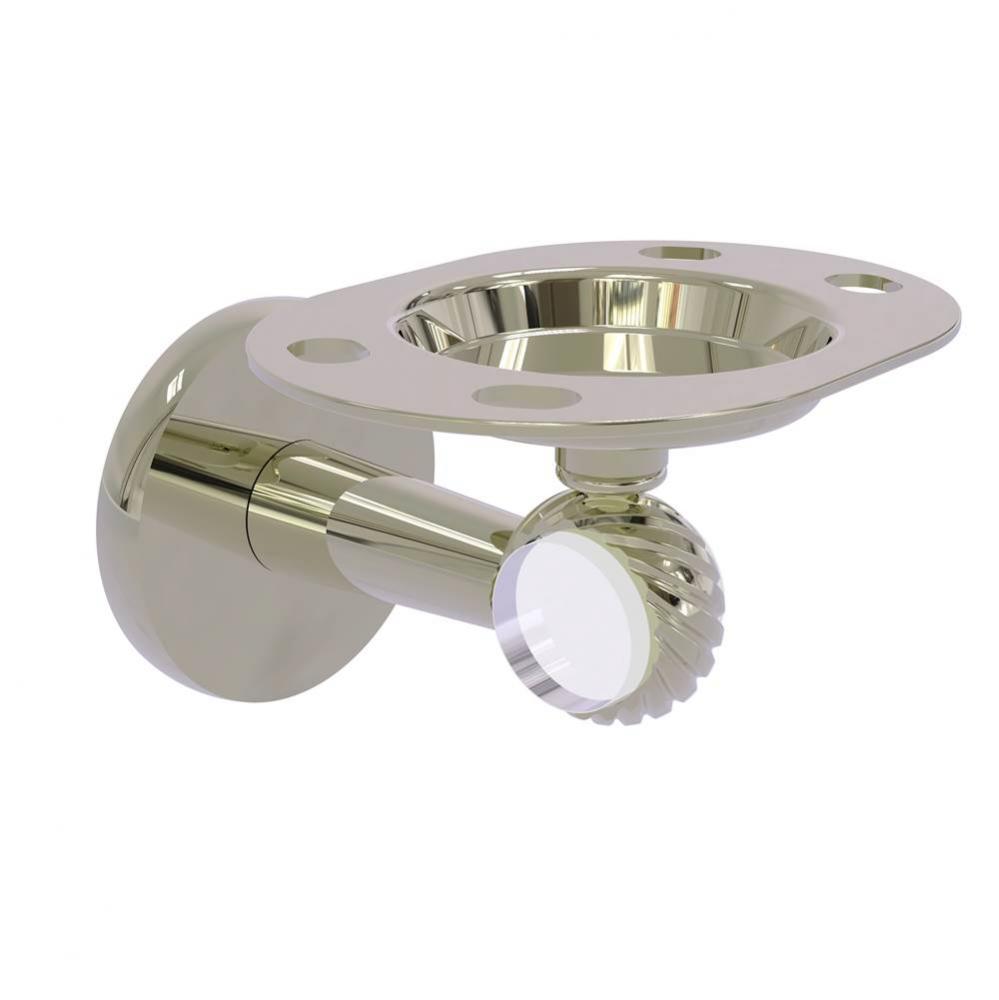 Clearview Collection Tumbler and Toothbrush Holder with Twisted Accents