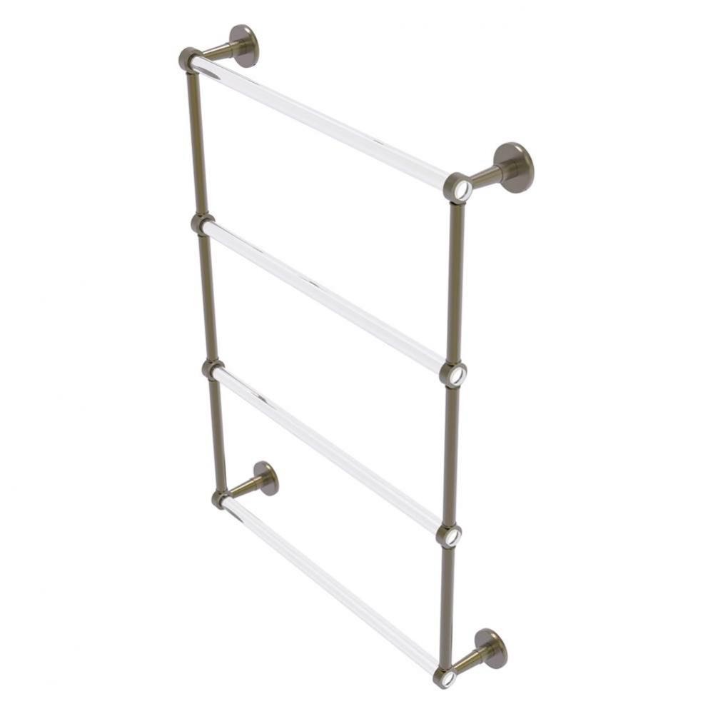 Clearview Collection 4 Tier 24 Inch Ladder Towel Bar - Antique Brass