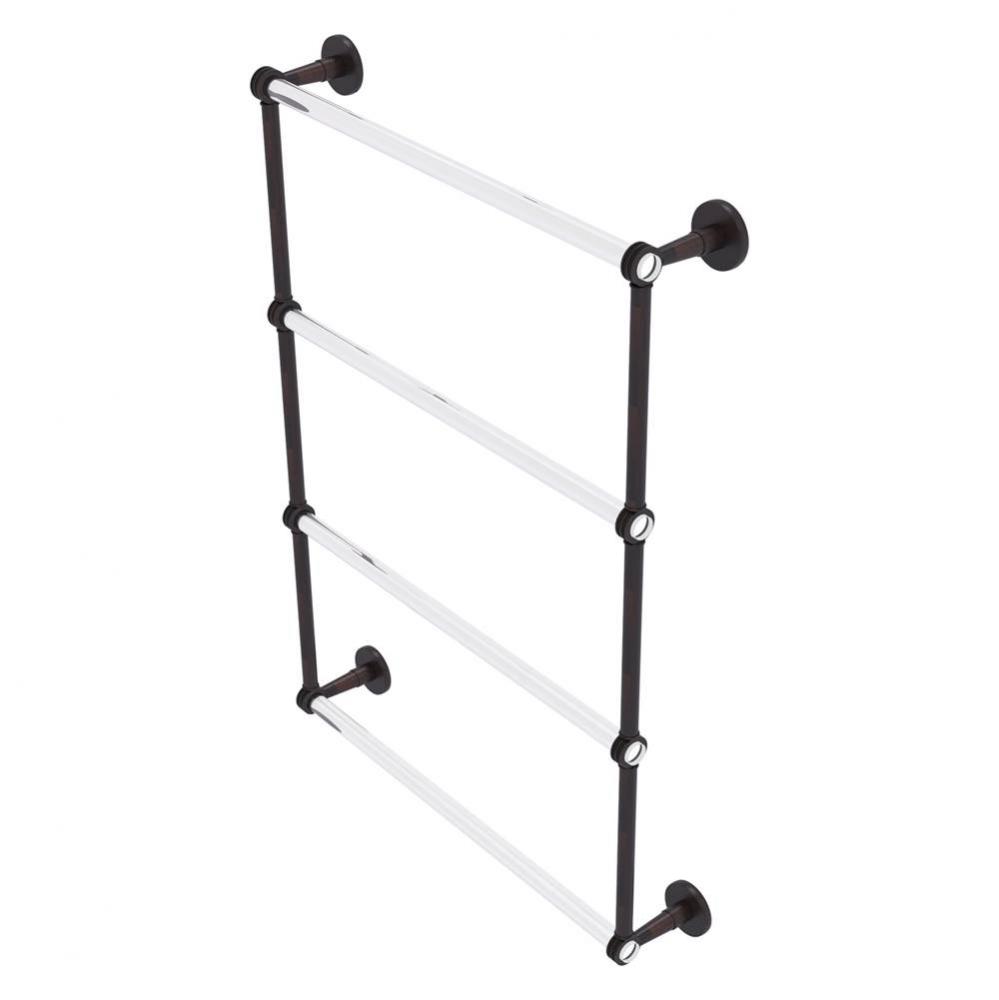 Clearview Collection 4 Tier 24 Inch Ladder Towel Bar with Dotted Accents - Venetian Bronze