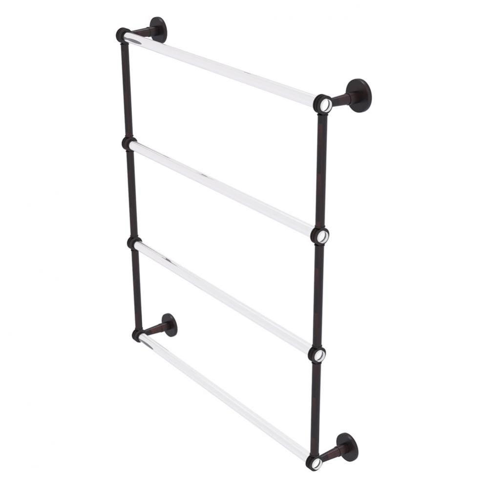 Clearview Collection 4 Tier 30 Inch Ladder Towel Bar with Dotted Accents - Venetian Bronze