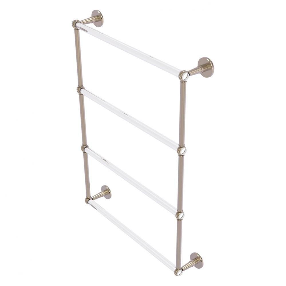 Clearview Collection 4 Tier 24 Inch Ladder Towel Bar with Twisted Accents - Antique Pewter