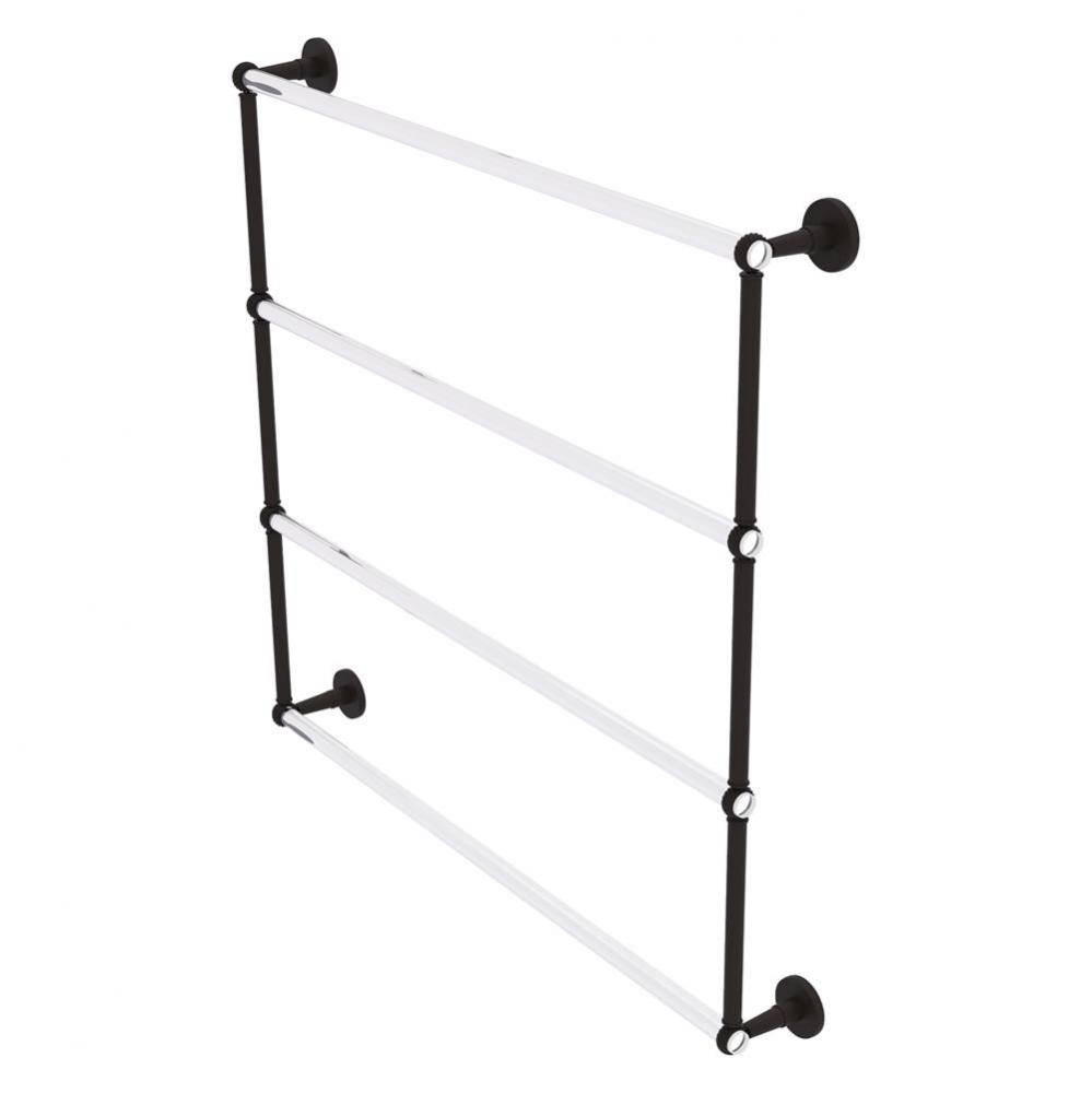Clearview Collection 4 Tier 36 Inch Ladder Towel Bar with Twisted Accents - Oil Rubbed Bronze