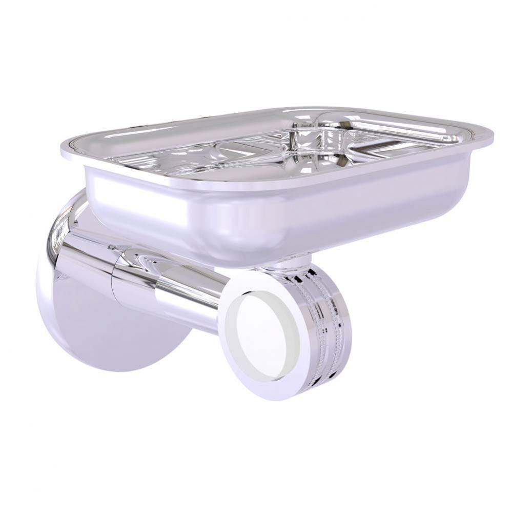 Clearview Collection Wall Mounted Soap Dish Holder with Dotted Accents