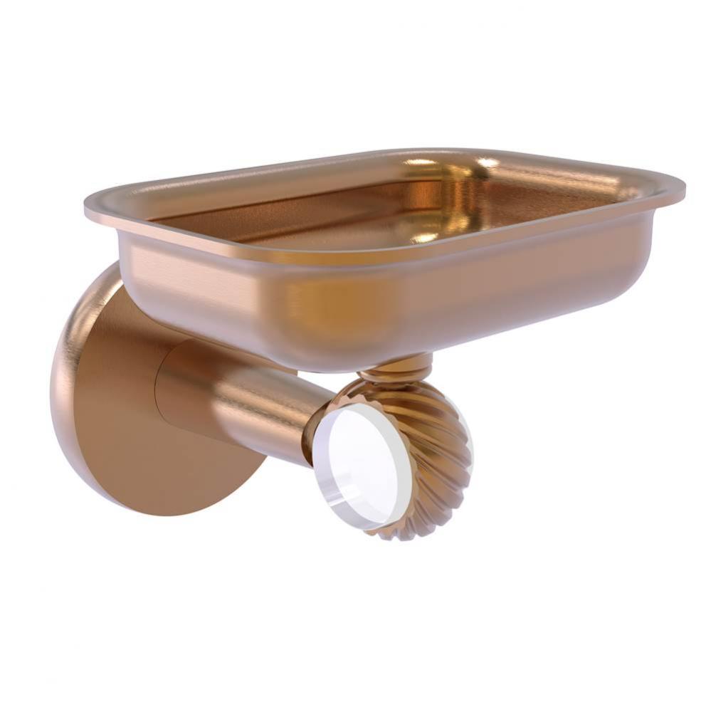 Clearview Collection Wall Mounted Soap Dish Holder with Twisted Accents