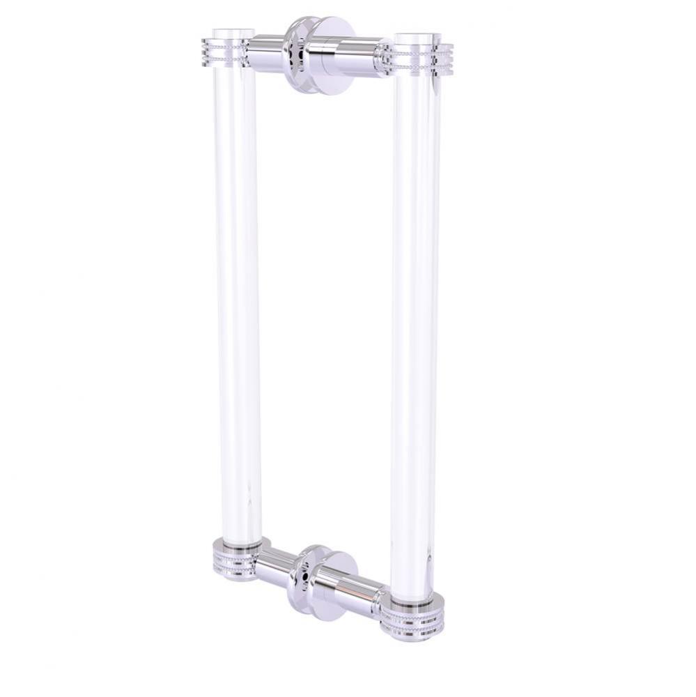 Clearview Collection 12 Inch Back to Back Shower Door Pull with Dotted Accents