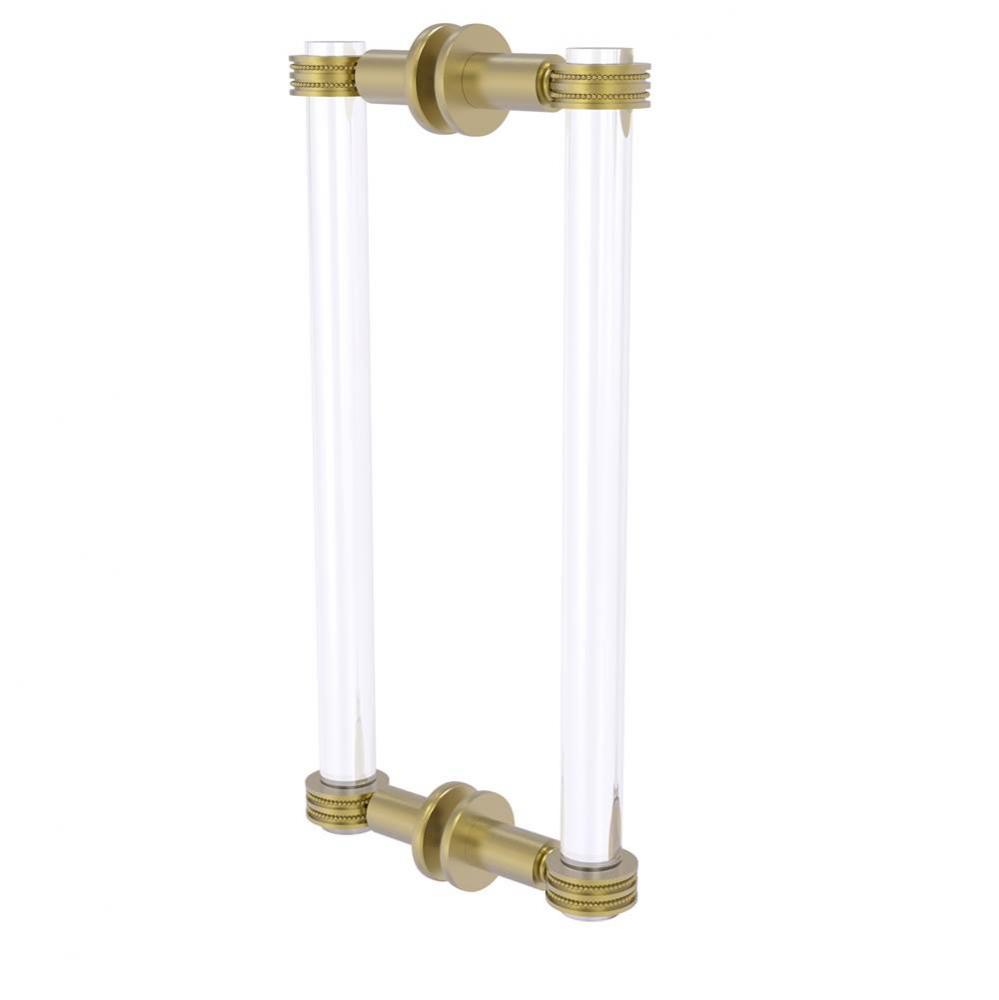 Clearview Collection 12 Inch Back to Back Shower Door Pull with Dotted Accents
