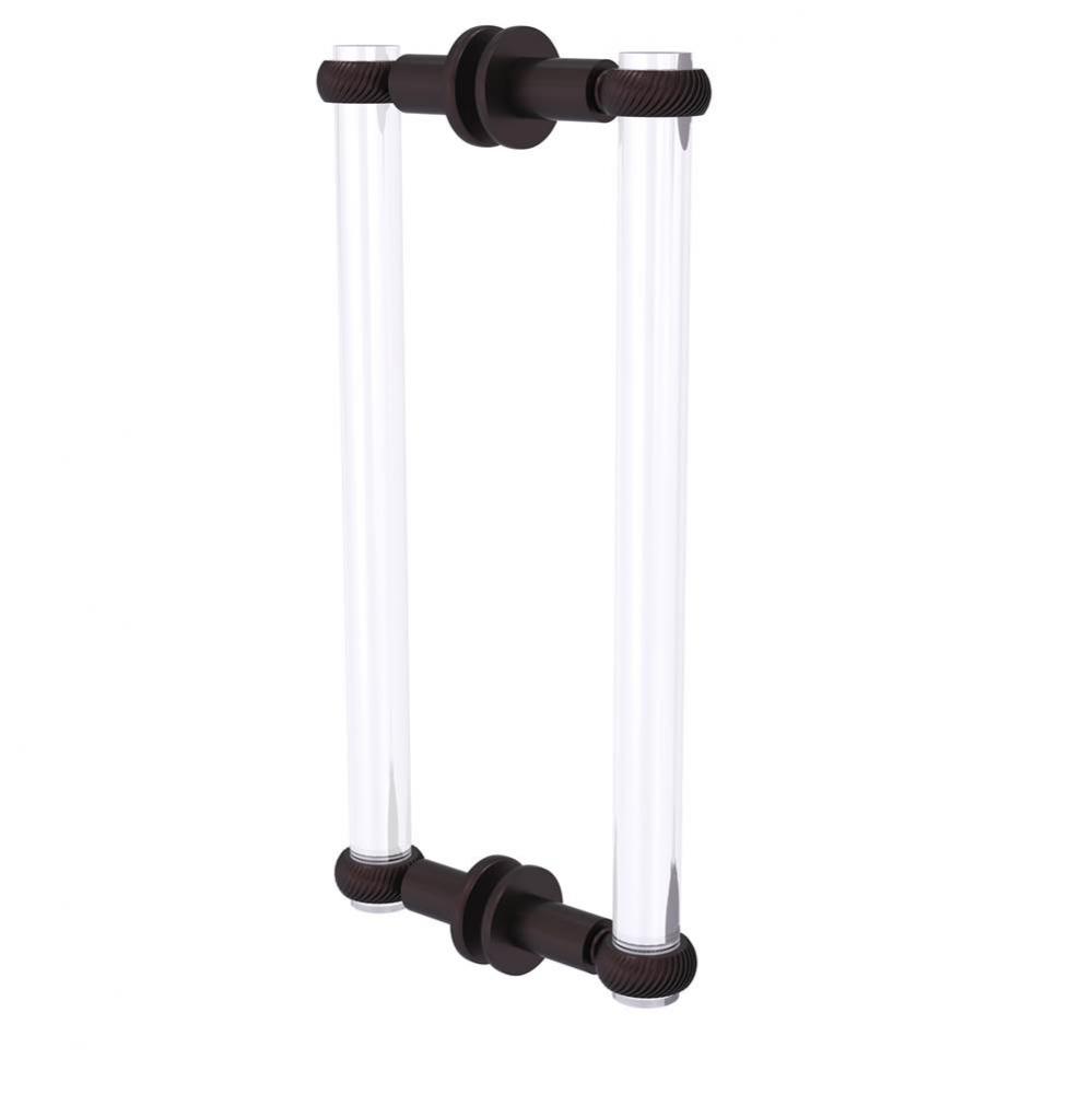 Clearview Collection 12 Inch Back to Back Shower Door Pull with Twisted Accents