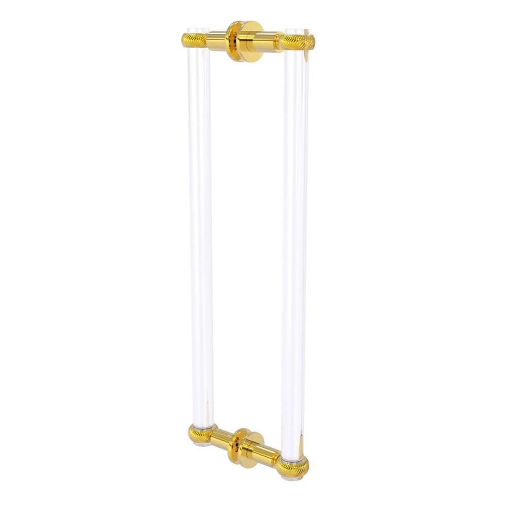 Clearview Collection 18 Inch Back to Back Shower Door Pull with Twisted Accents