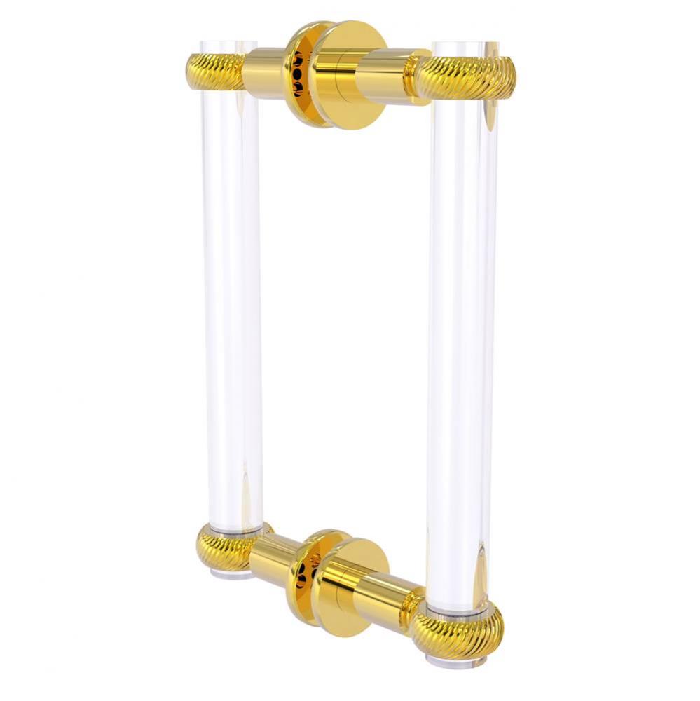 Clearview Collection 8 Inch Back to Back Shower Door Pull with Twisted Accents