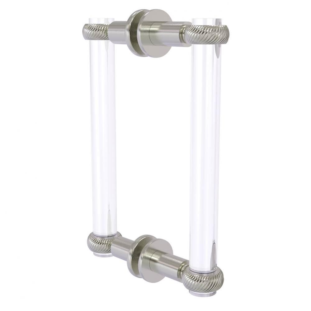 Clearview Collection 8 Inch Back to Back Shower Door Pull with Twisted Accents