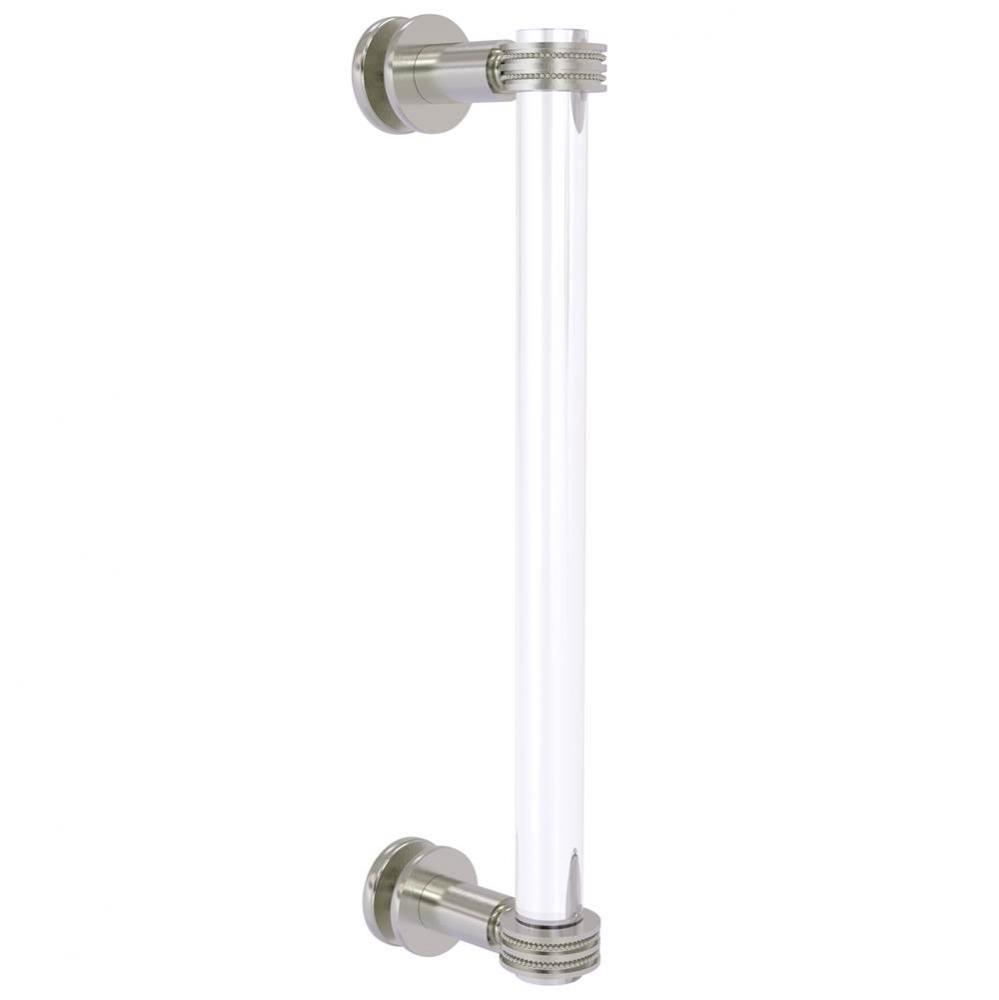 Clearview Collection 12 Inch Single Side Shower Door Pull with Dotted Accents