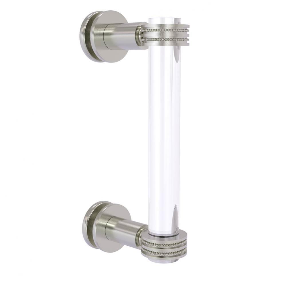 Clearview Collection 8 Inch Single Side Shower Door Pull with Dotted Accents