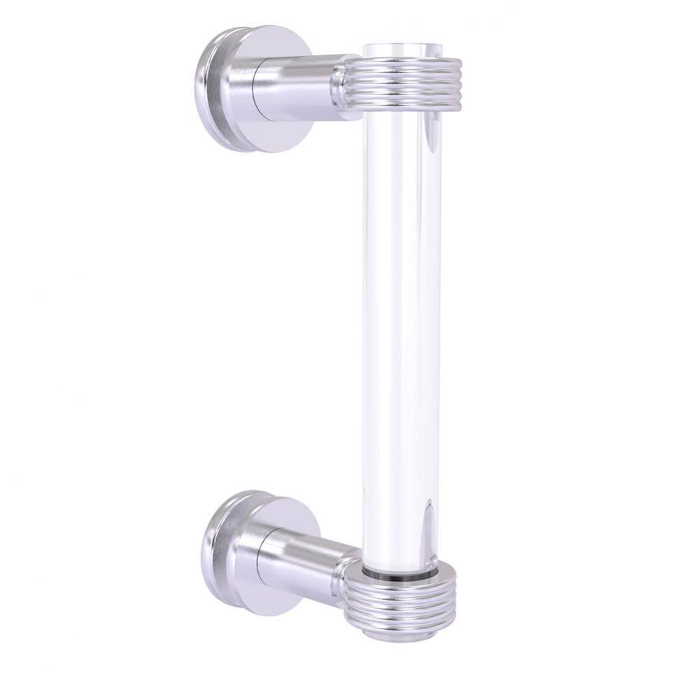 Clearview Collection 8 Inch Single Side Shower Door Pull with Groovy Accents