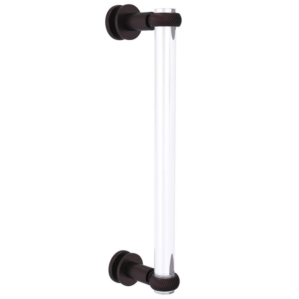 Clearview Collection 12 Inch Single Side Shower Door Pull with Twisted Accents