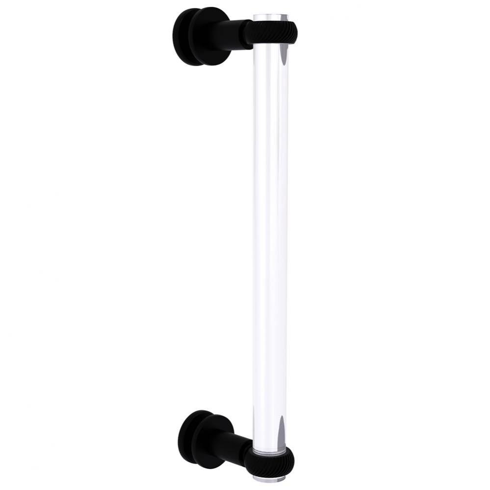 Clearview Collection 12 Inch Single Side Shower Door Pull with Twisted Accents