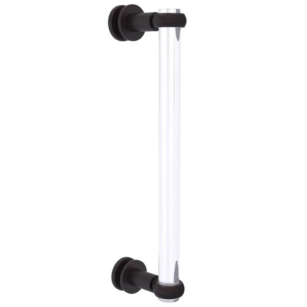 Clearview Collection 12 Inch Single Side Shower Door Pull with Twisted Accents