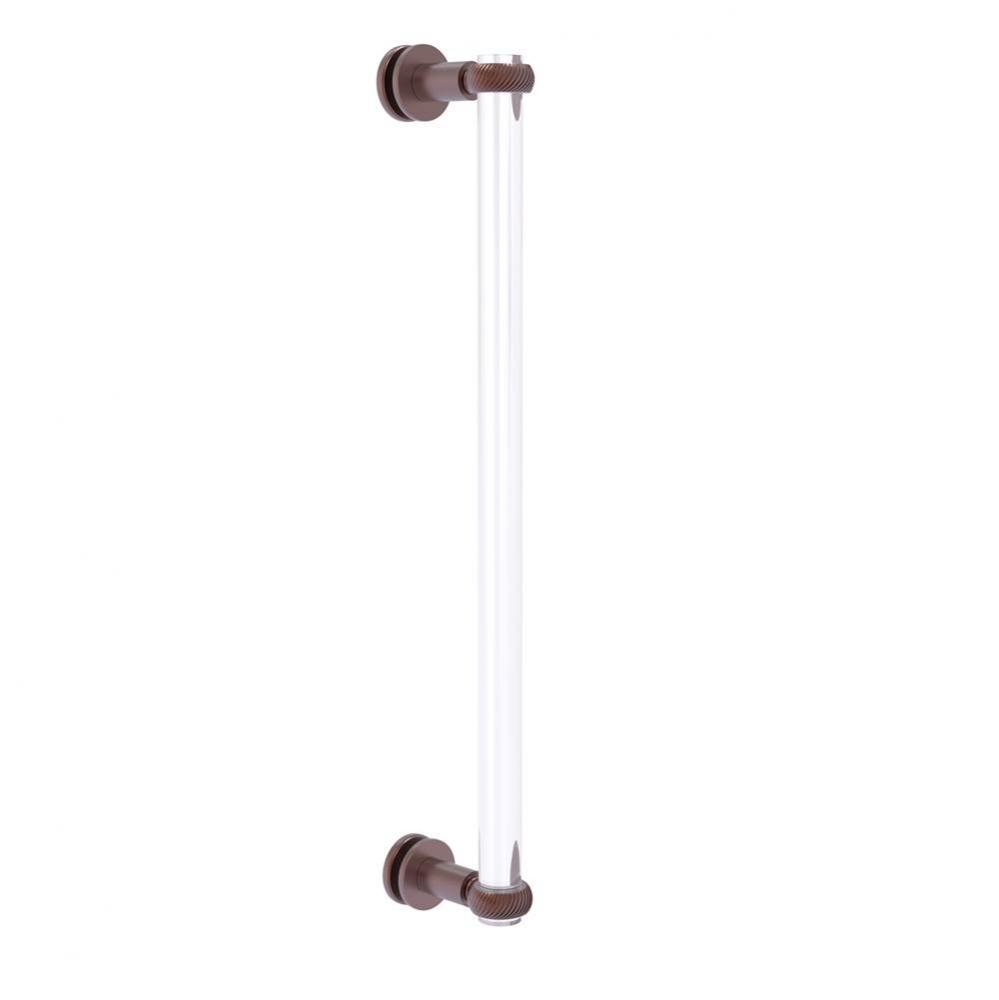 Clearview Collection 18 Inch Single Side Shower Door Pull with Twisted Accents