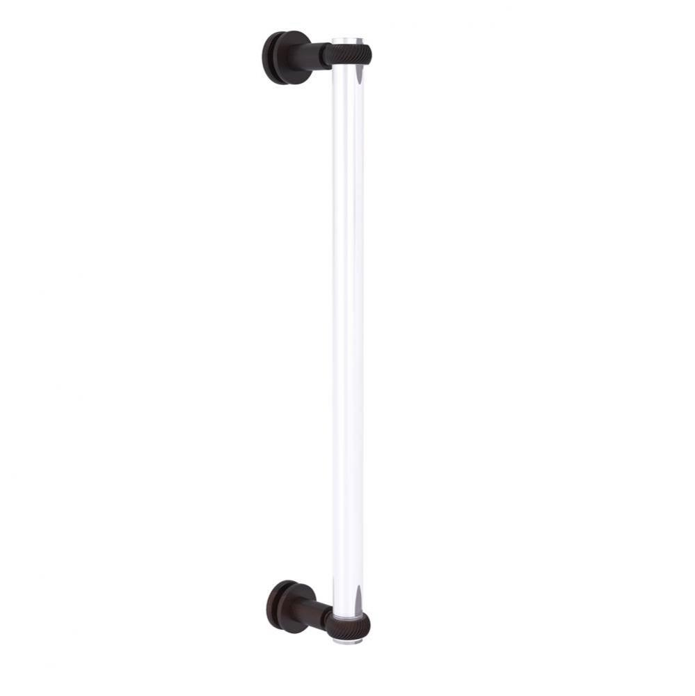 Clearview Collection 18 Inch Single Side Shower Door Pull with Twisted Accents