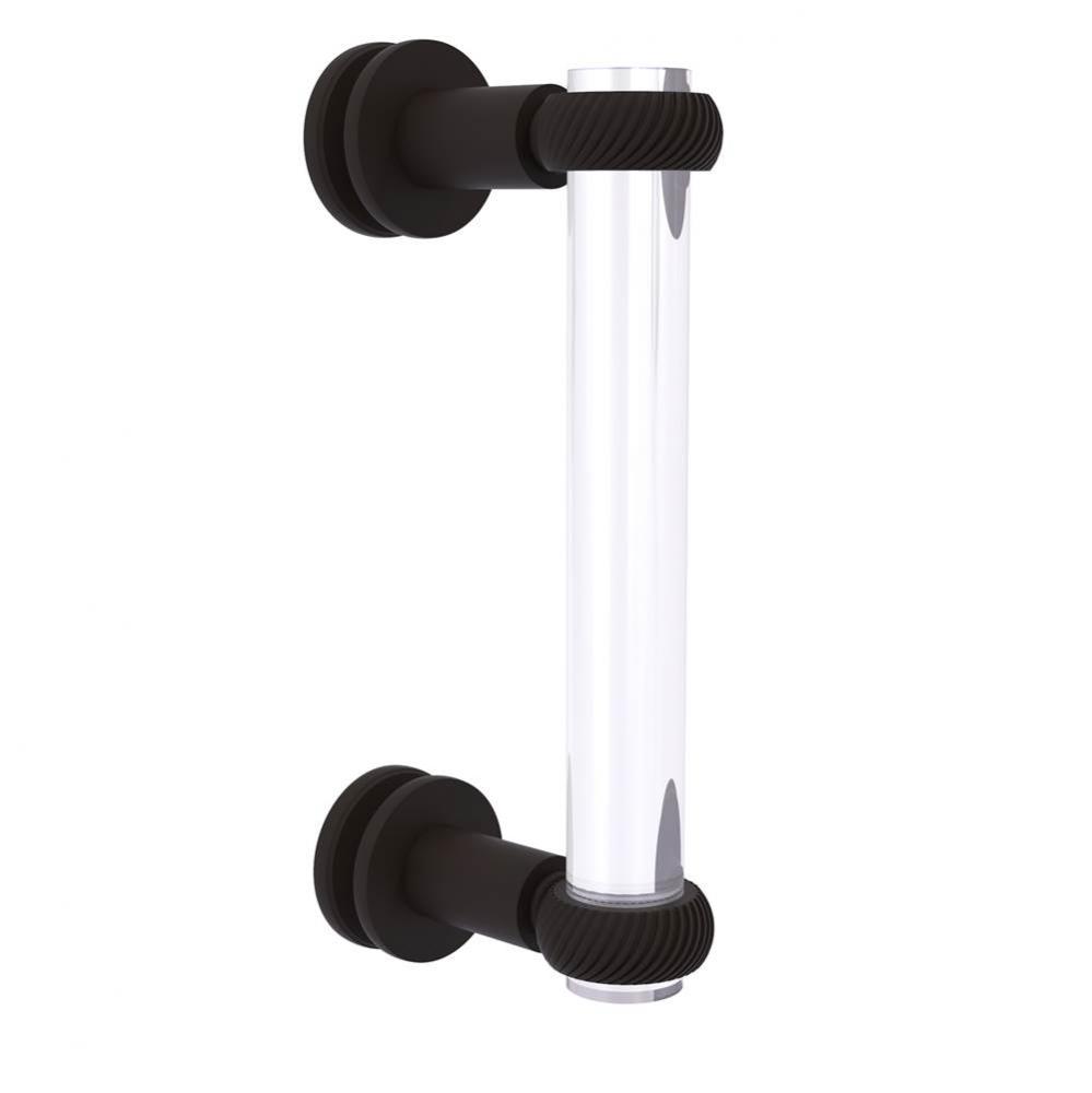 Clearview Collection 8 Inch Single Side Shower Door Pull with Twisted Accents