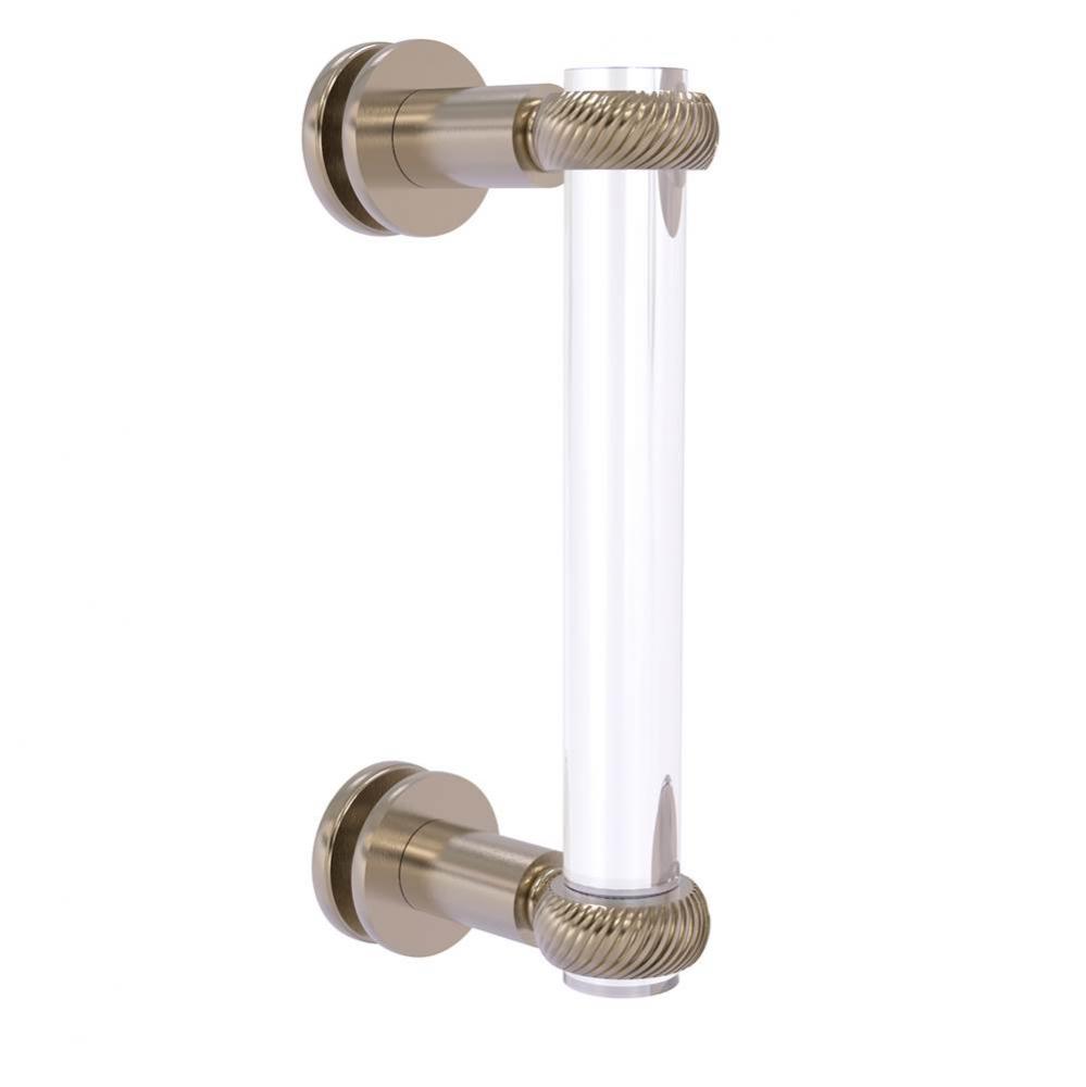 Clearview Collection 8 Inch Single Side Shower Door Pull with Twisted Accents