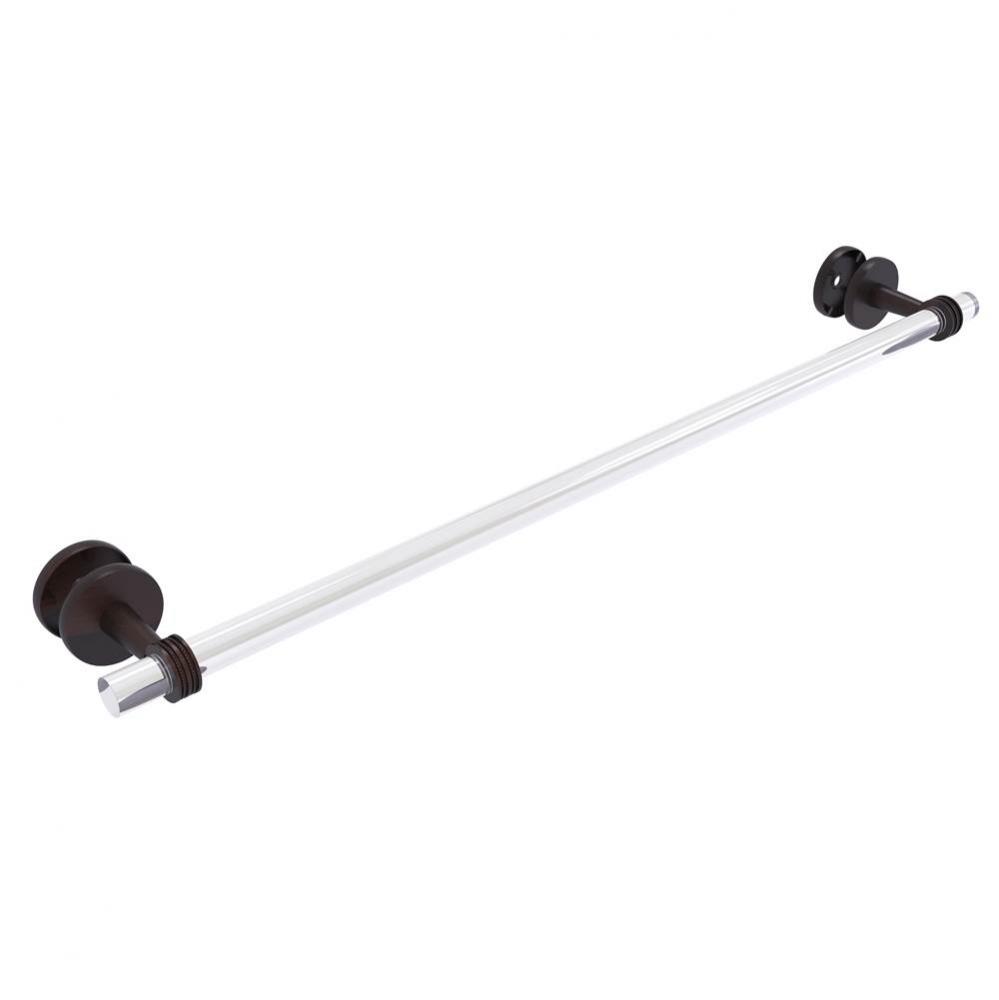 Clearview Collection 30 Inch Shower Door Towel Bar with Dotted Accents