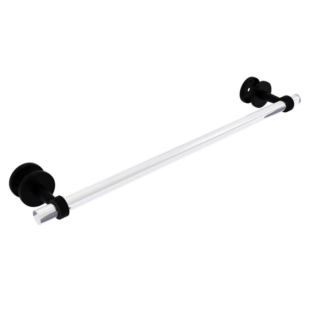 Clearview Collection 24 Inch Shower Door Towel Bar with Groovy Accents