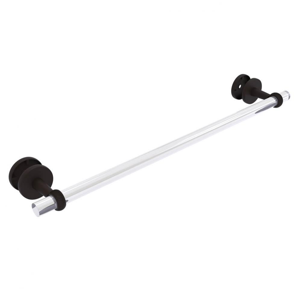 Clearview Collection 24 Inch Shower Door Towel Bar with Twisted Accents