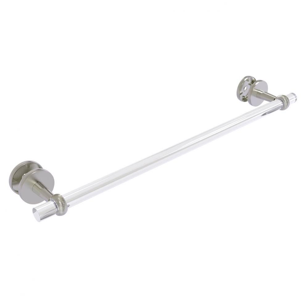 Clearview Collection 24 Inch Shower Door Towel Bar with Twisted Accents