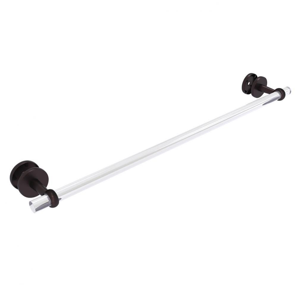 Clearview Collection 30 Inch Shower Door Towel Bar with Twisted Accents