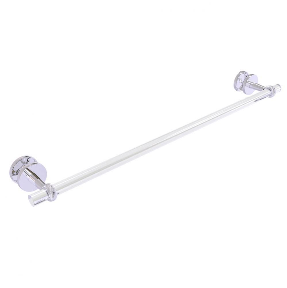 Clearview Collection 30 Inch Shower Door Towel Bar with Twisted Accents