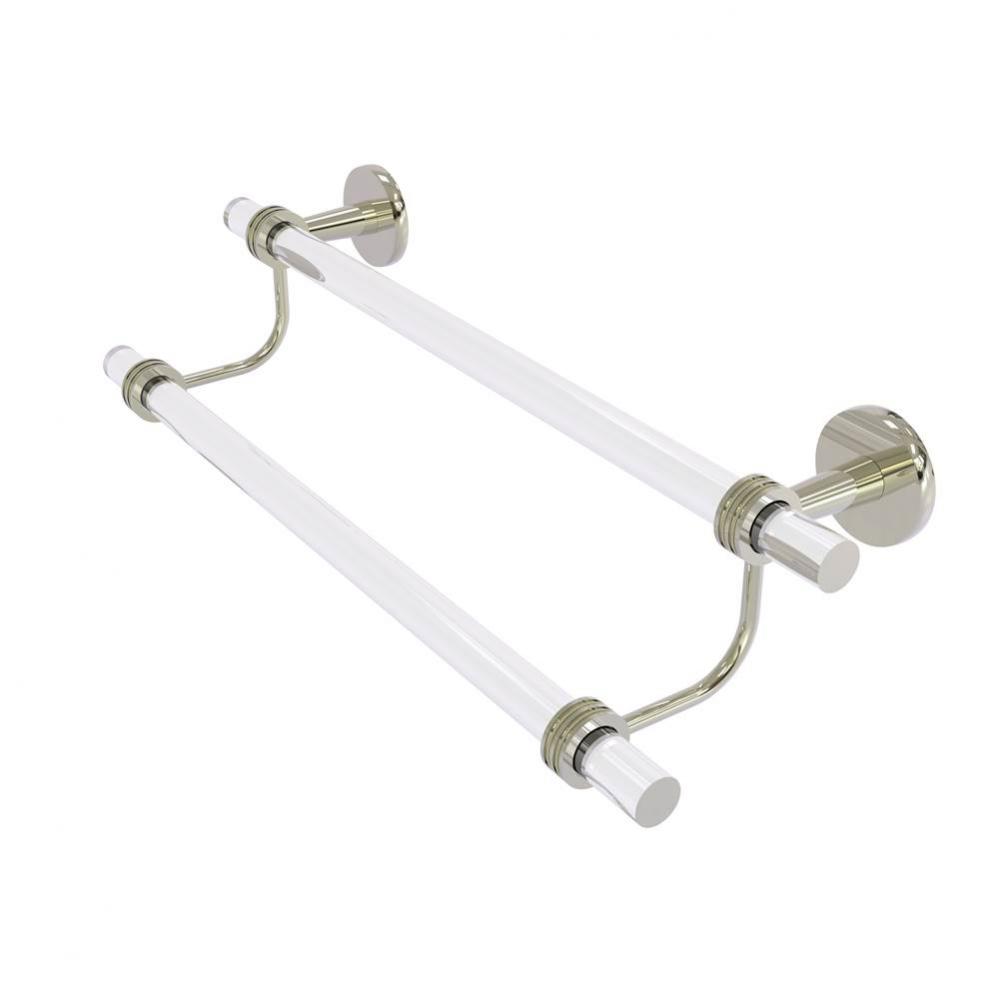 Clearview Collection 18 Inch Double Towel Bar with Dotted Accents