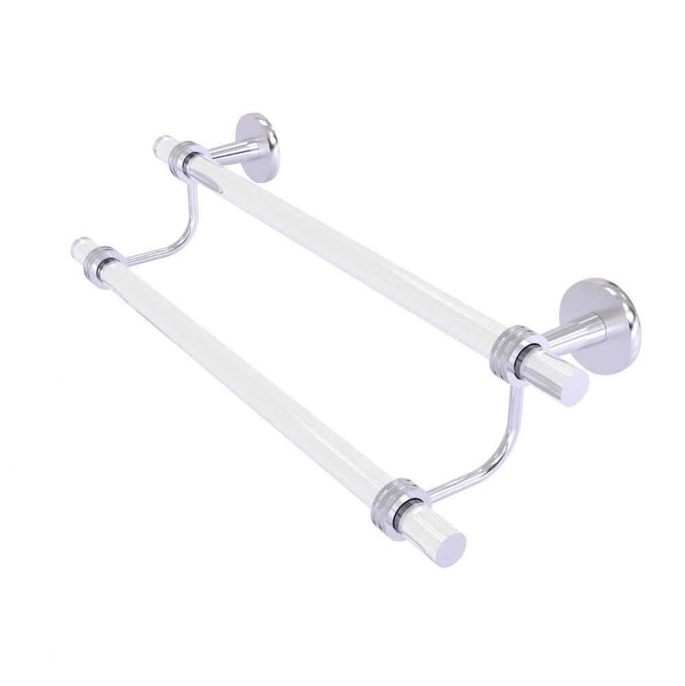 Clearview Collection 36 Inch Double Towel Bar with Dotted Accents