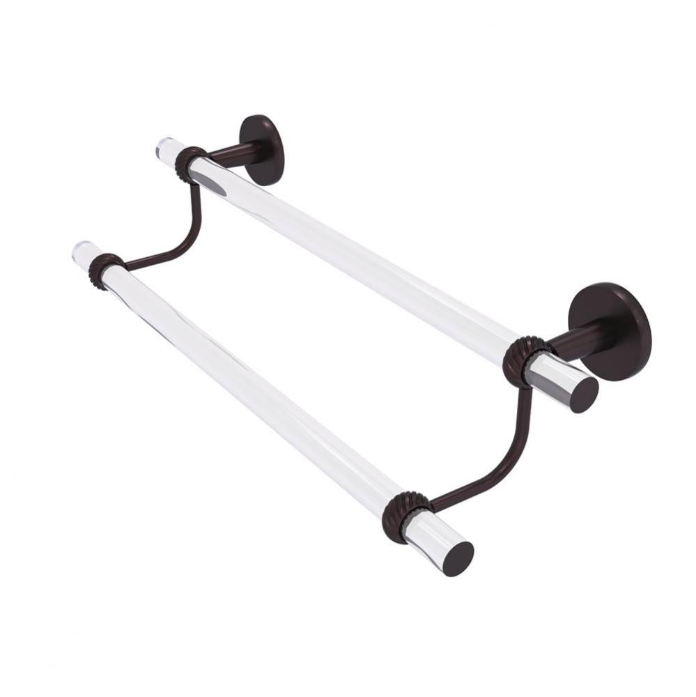 Clearview Collection 18 Inch Double Towel Bar with Twisted Accents