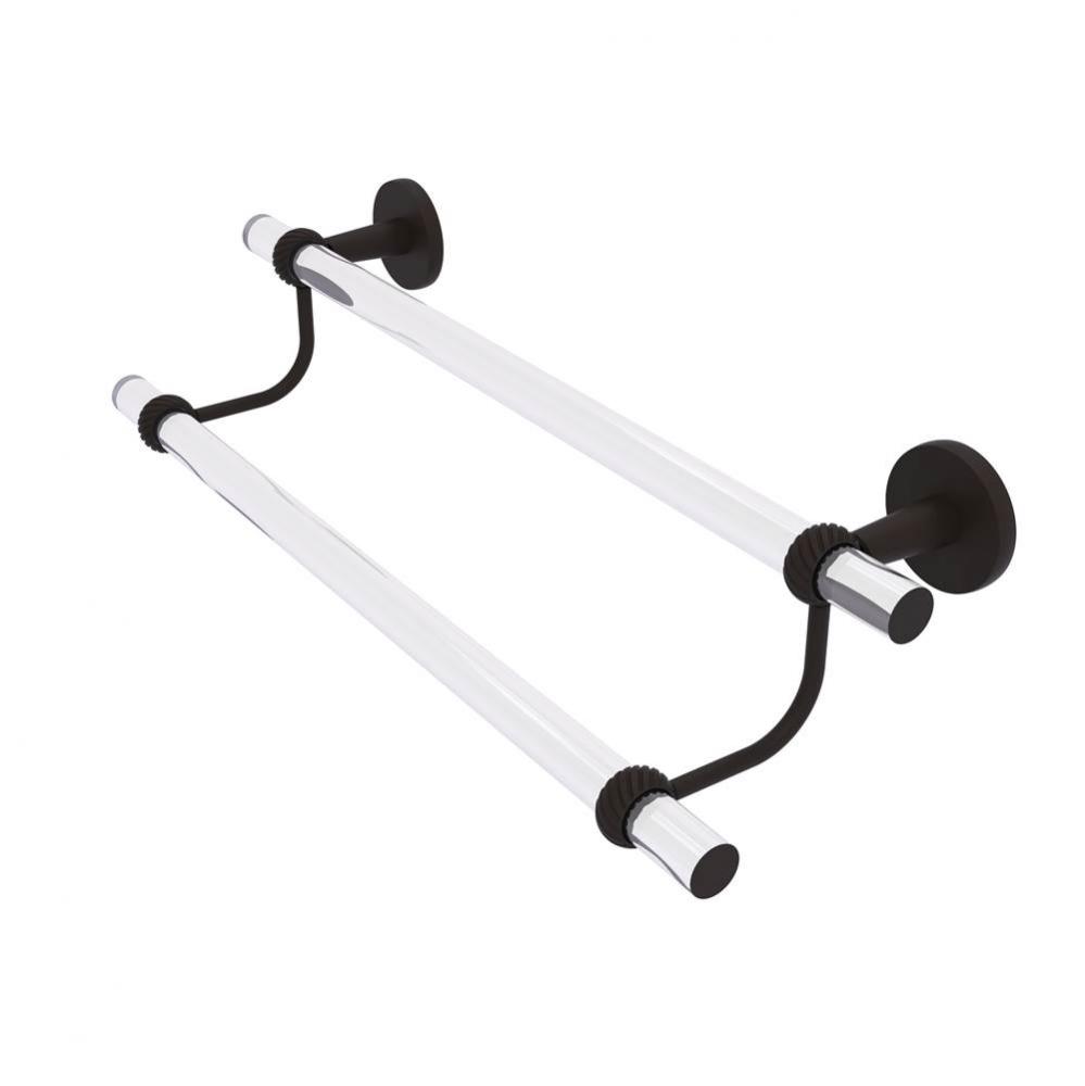 Clearview Collection 24 Inch Double Towel Bar with Twisted Accents