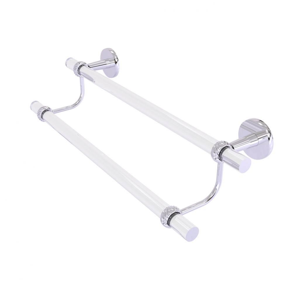 Clearview Collection 24 Inch Double Towel Bar with Twisted Accents