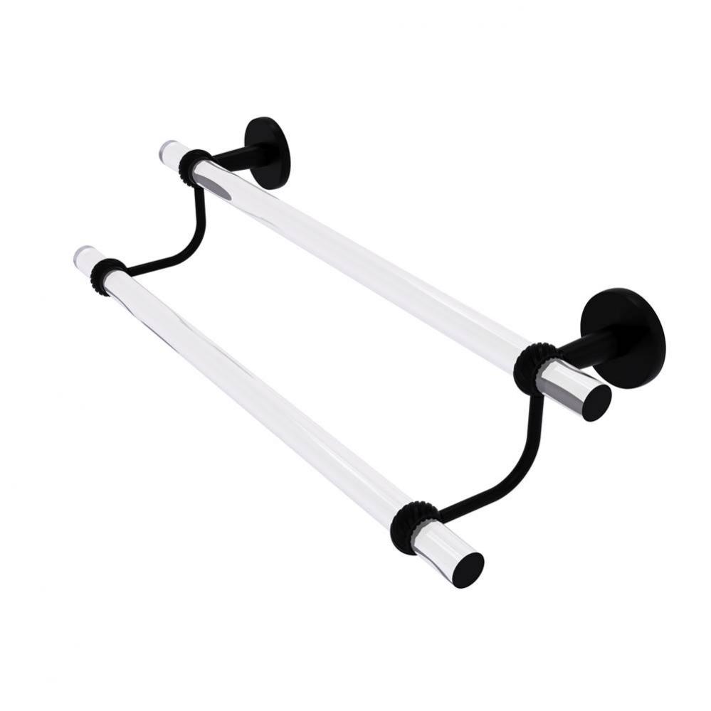 Clearview Collection 36 Inch Double Towel Bar with Twisted Accents