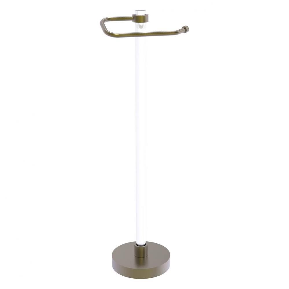 Clearview Collection Euro Style Free Standing Toilet Paper Holder - Antique Brass