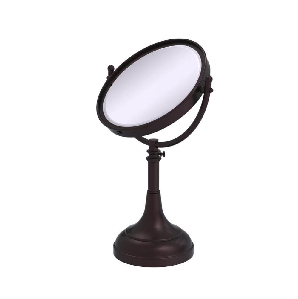 Height Adjustable 8 Inch Vanity Top Make-Up Mirror 3X Magnification