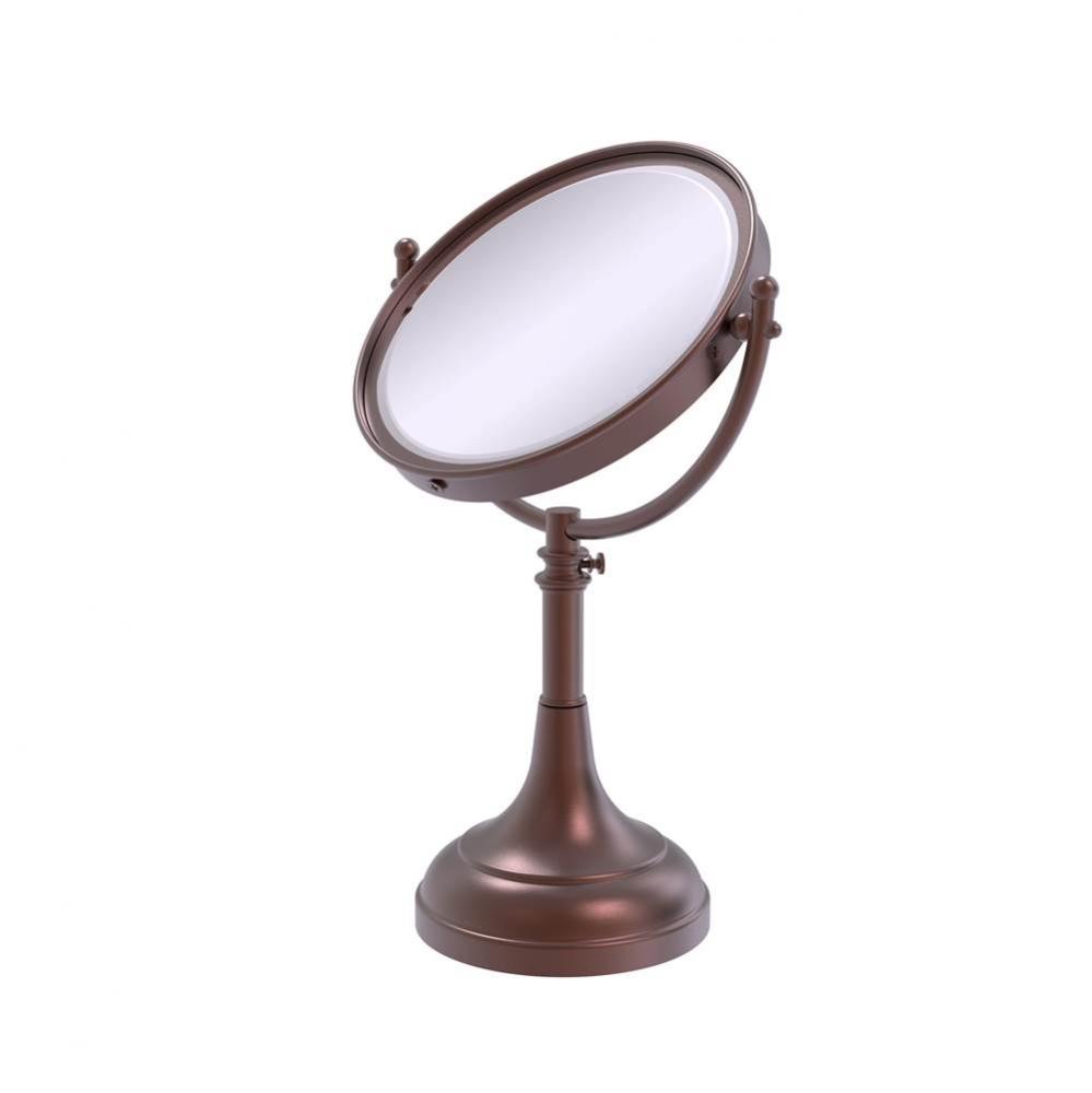 Height Adjustable 8 Inch Vanity Top Make-Up Mirror 4X Magnification