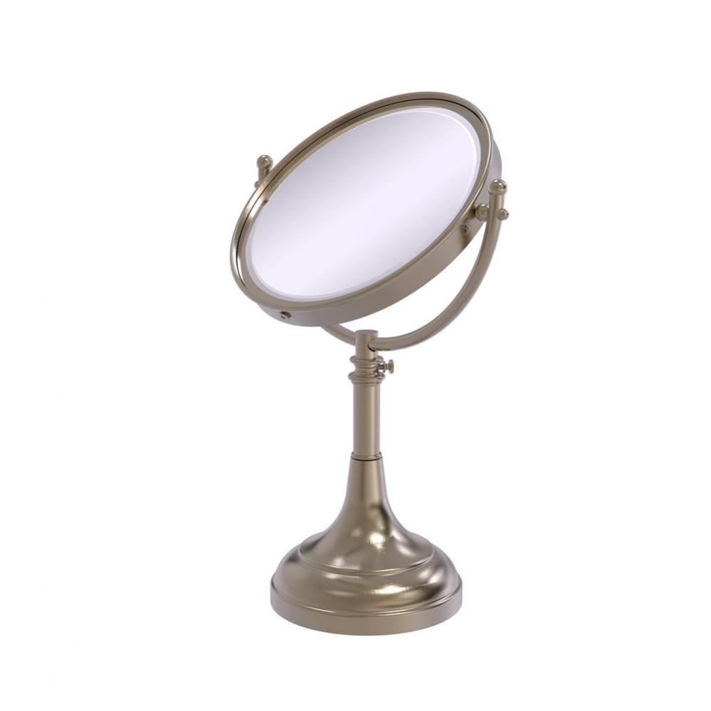 Height Adjustable 8 Inch Vanity Top Make-Up Mirror 5X Magnification