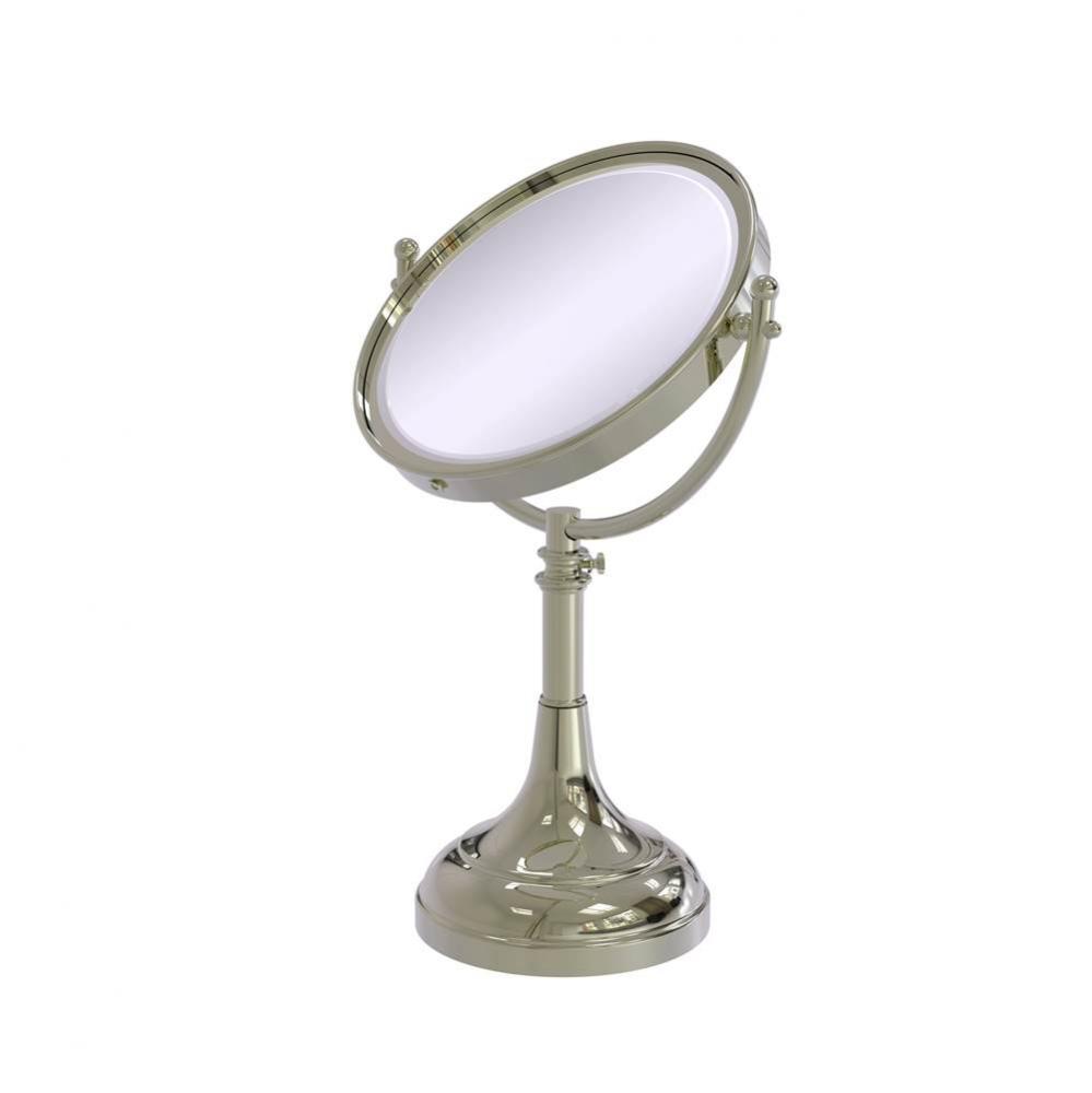 Height Adjustable 8 Inch Vanity Top Make-Up Mirror 5X Magnification