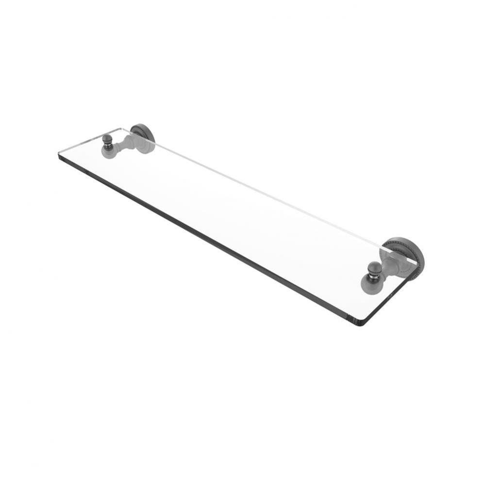 Dottingham Collection 22 inch Glass Vanity Shelf with Beveled Edges