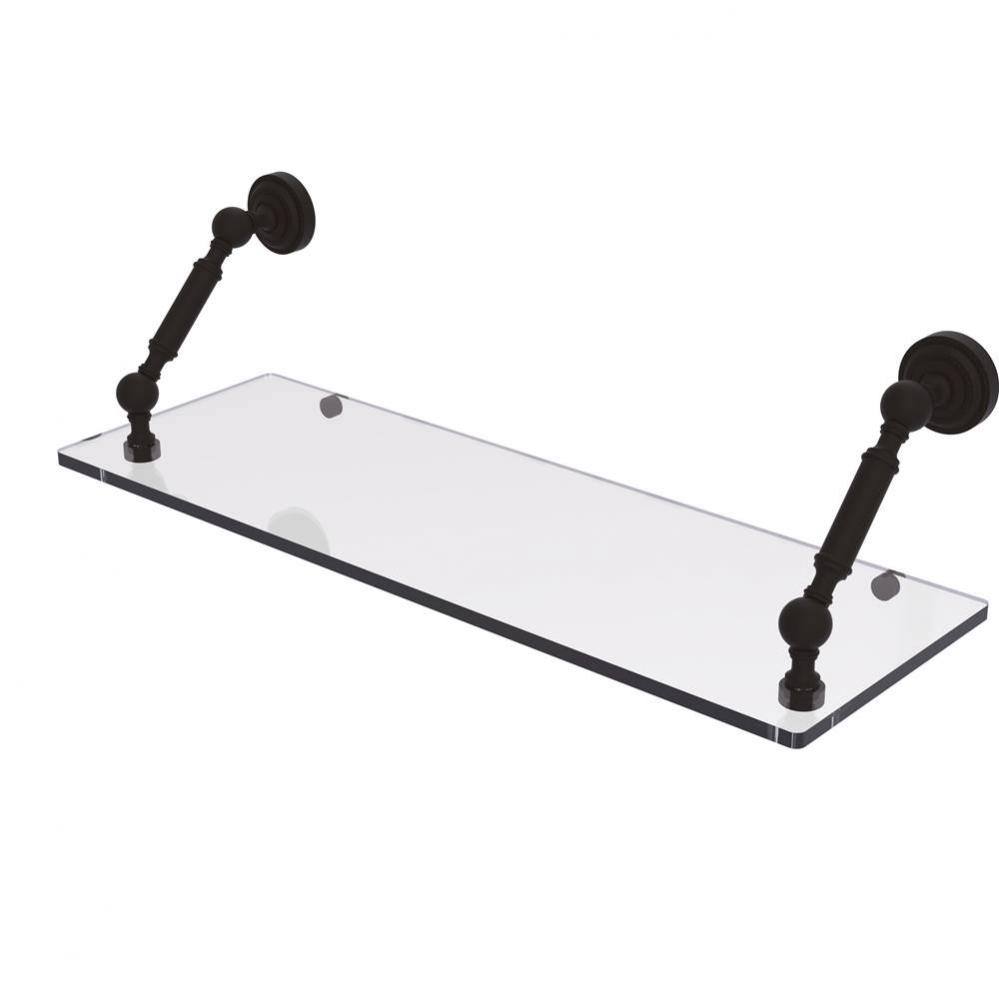 Dottingham Collection 24 Inch Floating Glass Shelf