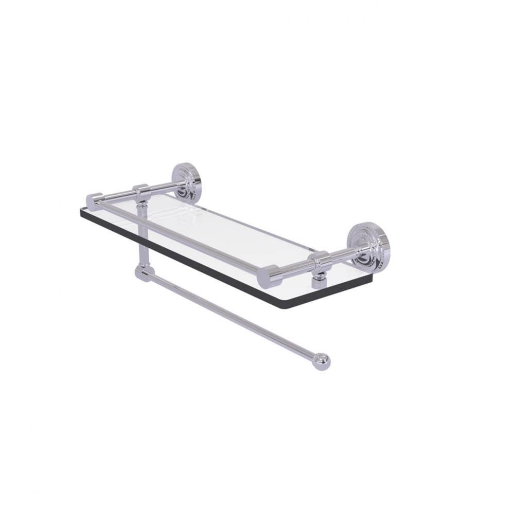 Dottingham Collection Paper Towel Holder with 16 Inch Gallery Glass Shelf
