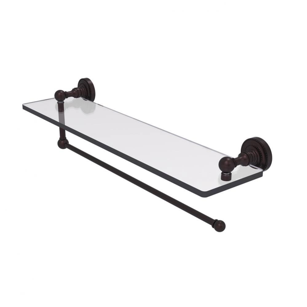 Dottingham Collection Paper Towel Holder with 22 Inch Glass Shelf