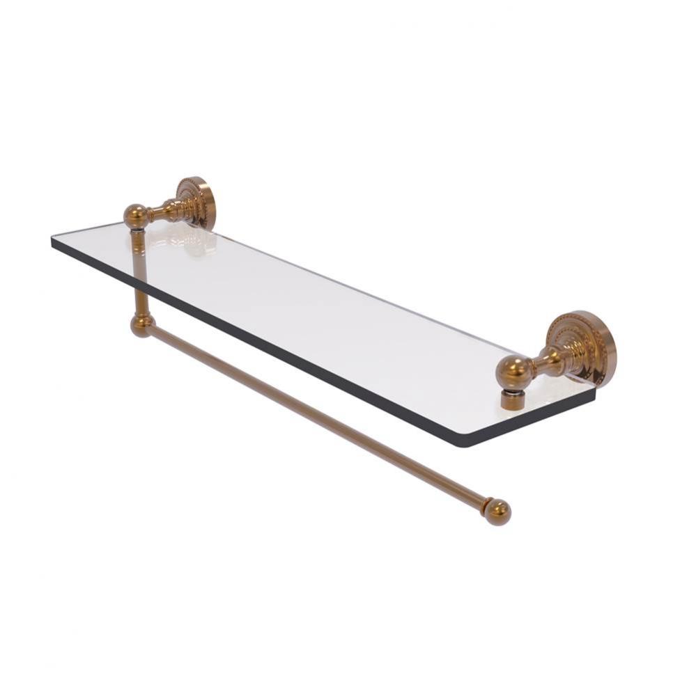 Dottingham Collection Paper Towel Holder with 22 Inch Glass Shelf