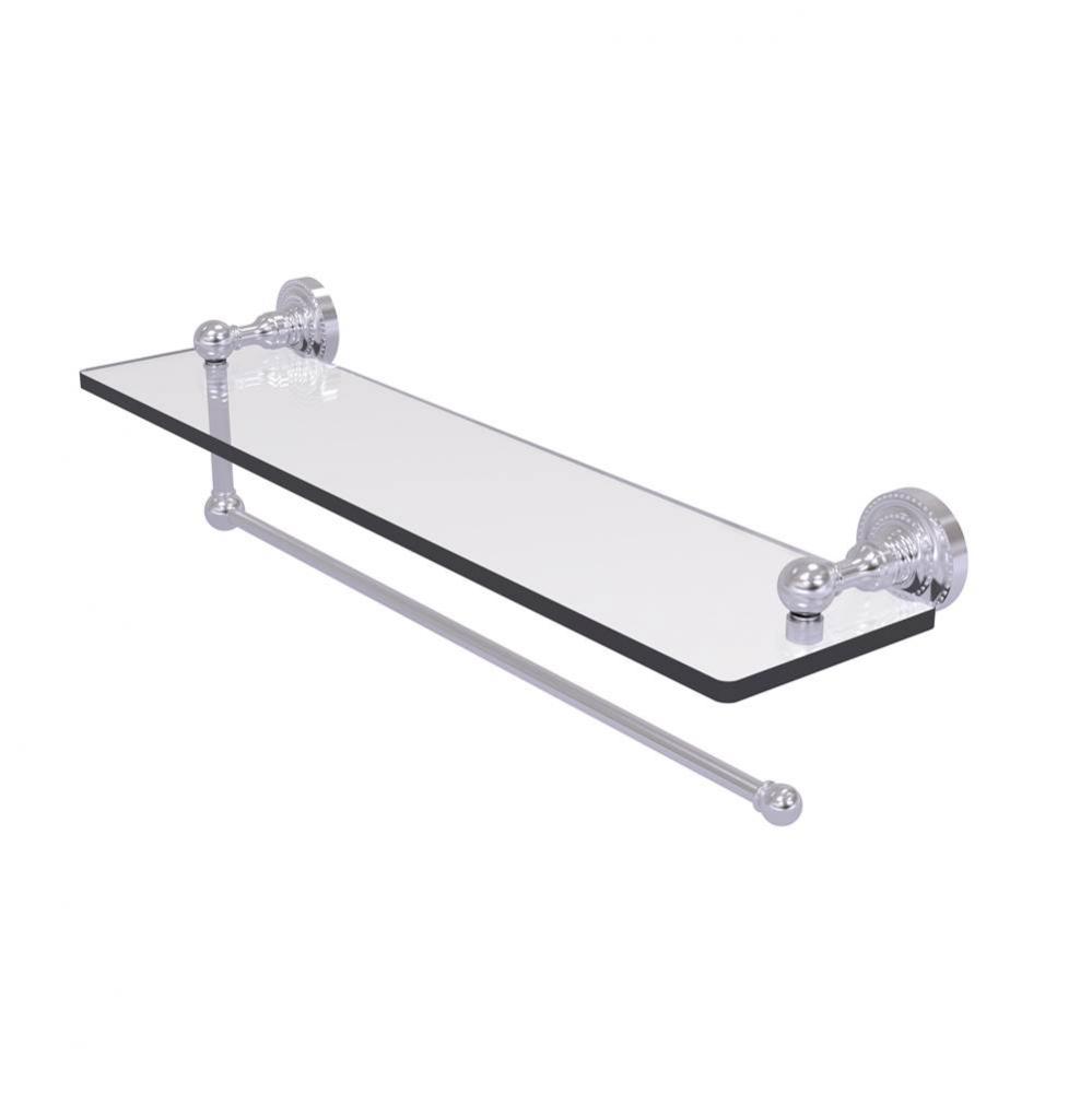 Dottingham Collection Paper Towel Holder with 22 Inch Glass Shelf