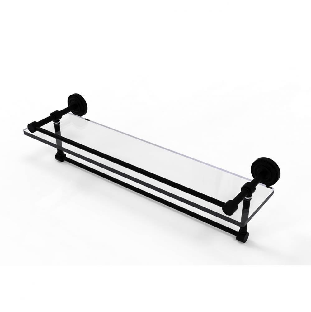 Dottingham 22 Inch Gallery Glass Shelf with Towel Bar