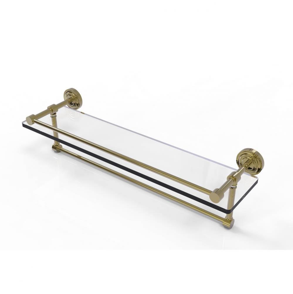 Dottingham 22 Inch Gallery Glass Shelf with Towel Bar